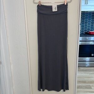 NWT Beige Botany from Bobbi Rocco Los Angeles Grey Long Skirt with Slit | M